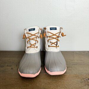 Sperry Women's Tan and Pink Winter Boots